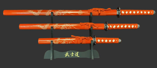 Dragon Red (Straight) Samurai Set