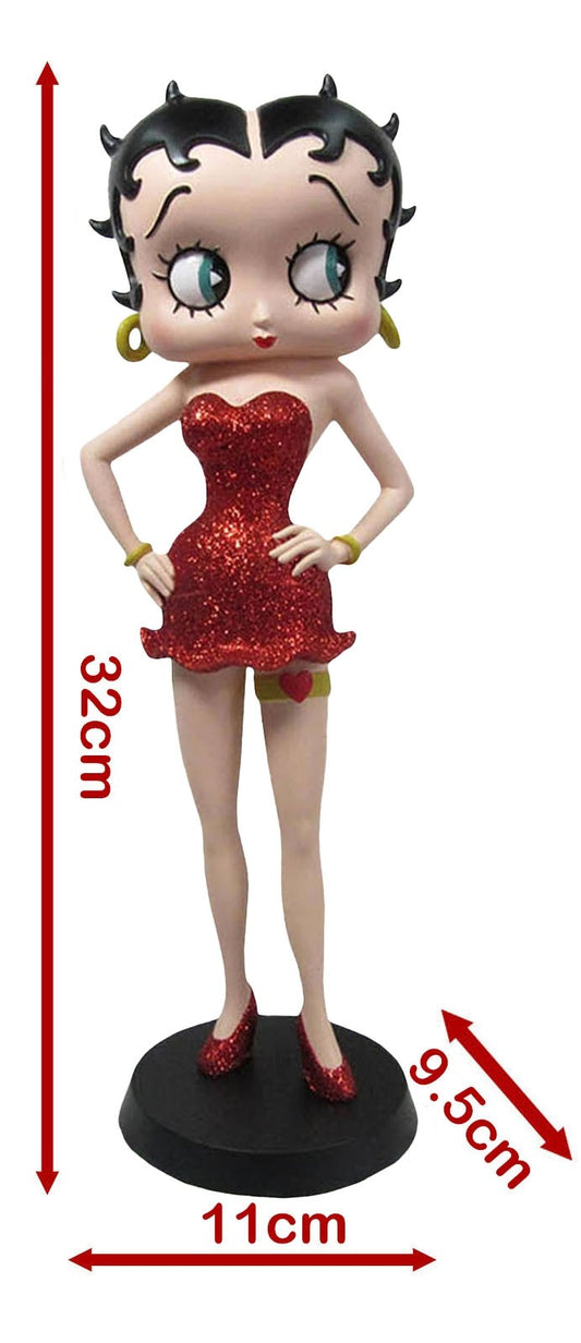 Betty Boop Figurine | Red Glitter Garter