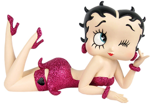 Betty Boop Figurine | Pink Fuchsia | Lying Down