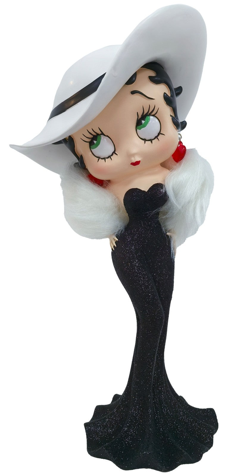 Betty Boop Madame Figurine Black Dress with Green Glitter & Fabric Stole (30.5 cm) Betty Boop Madame Figurine Black Dress with Green Glitter & Fabric Stole (30.5 cm)