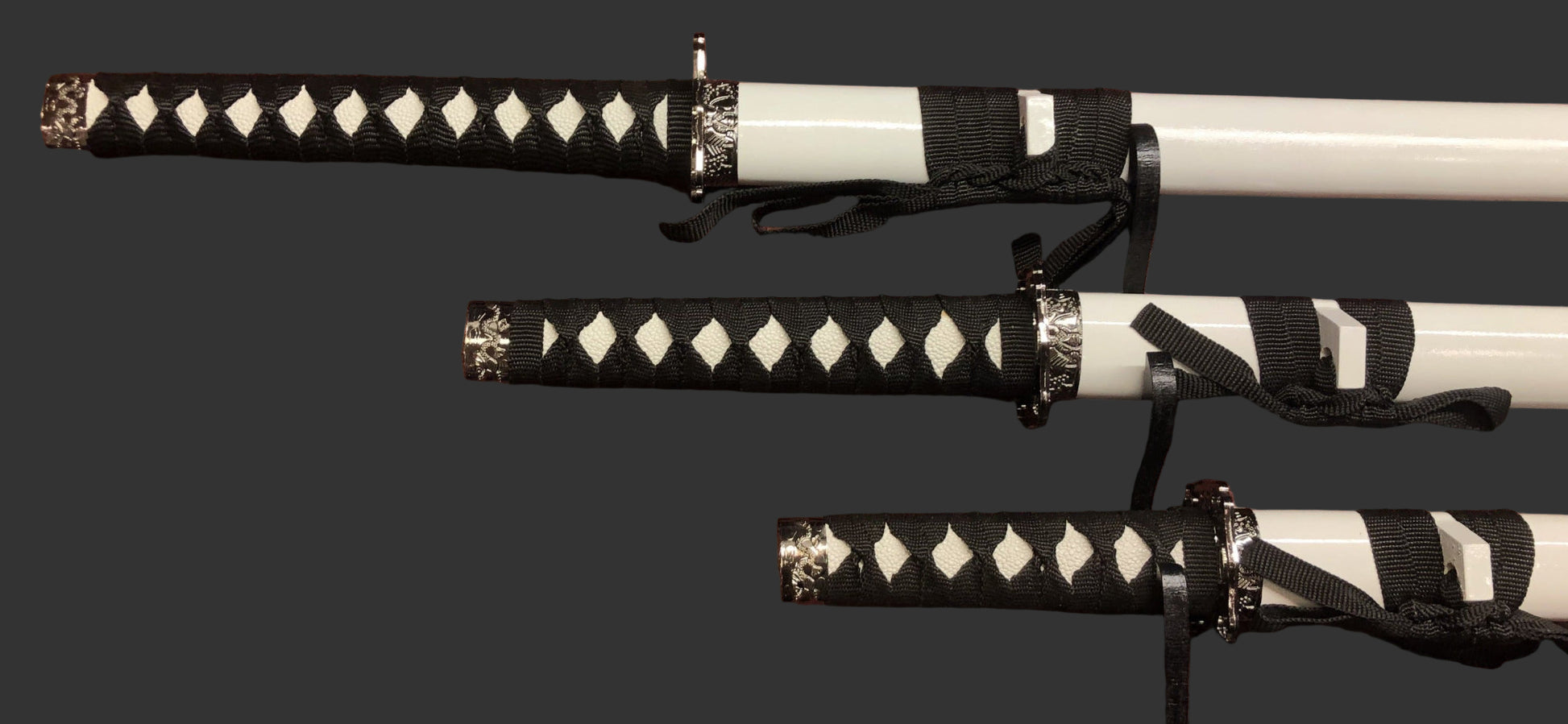 White & Black Samurai Sword Set