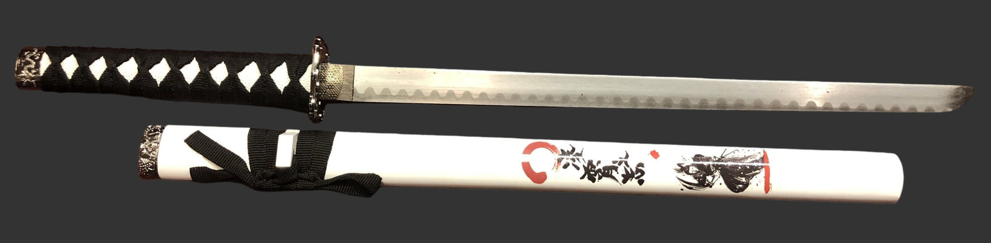 White & Black Samurai Sword Set