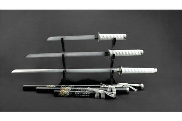 Black & White Dragon Samurai Sword Set