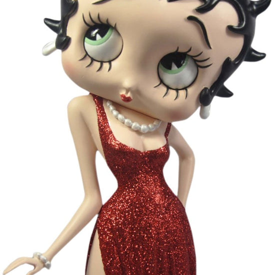 Betty Boop Figurine | Red Glitter Evening Dress