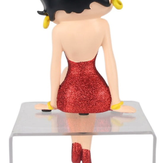 Betty Boop Figurine | Red Glitter Shelf Sitter