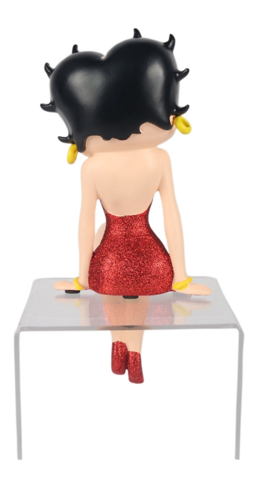 Betty Boop Figurine | Red Glitter Shelf Sitter