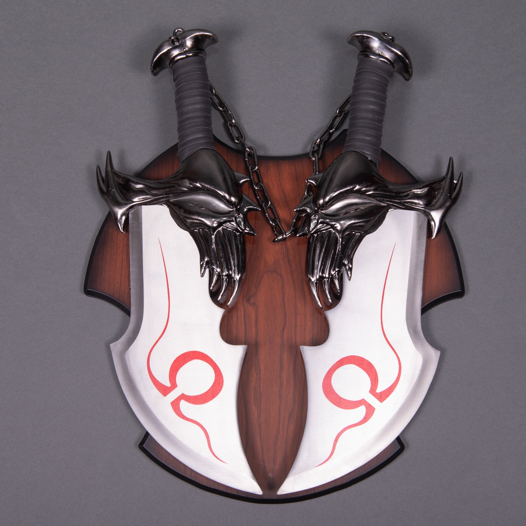 1 llavero de modelo de arma de doble cuchillo de God of War Chaos Blade con soporte de exhibición para fanáticos del anime, Estilo 1, Taille unique 1 llavero de modelo de arma de doble cuchillo de God of War Chaos Blade con soporte de exhibición para fanáticos del anime, Estilo 1, Taille unique