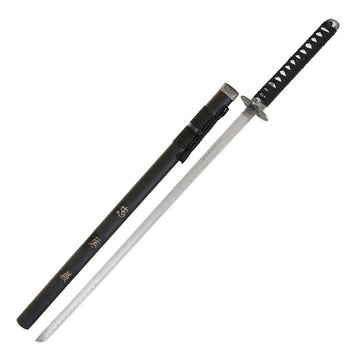 Sword with black sheath on a white background