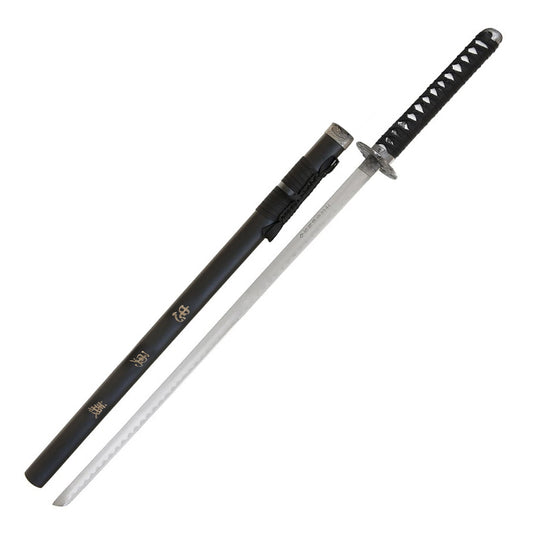 Sword with black sheath on a white background