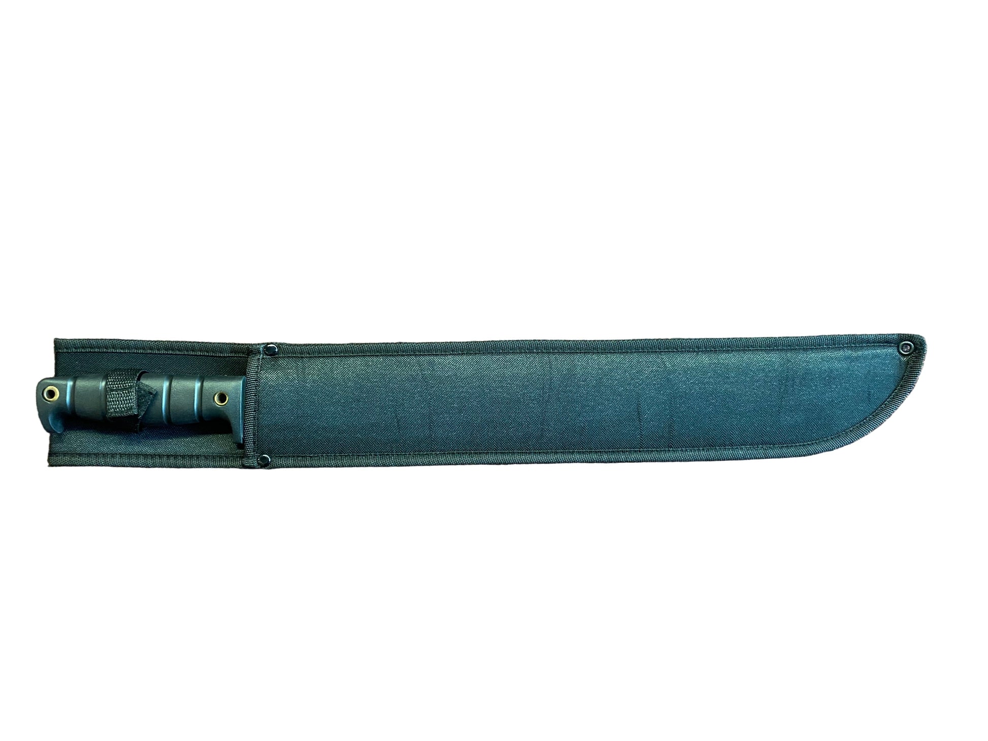 Long knife with sheath on a white background