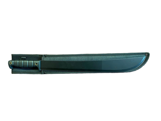 Long knife with sheath on a white background