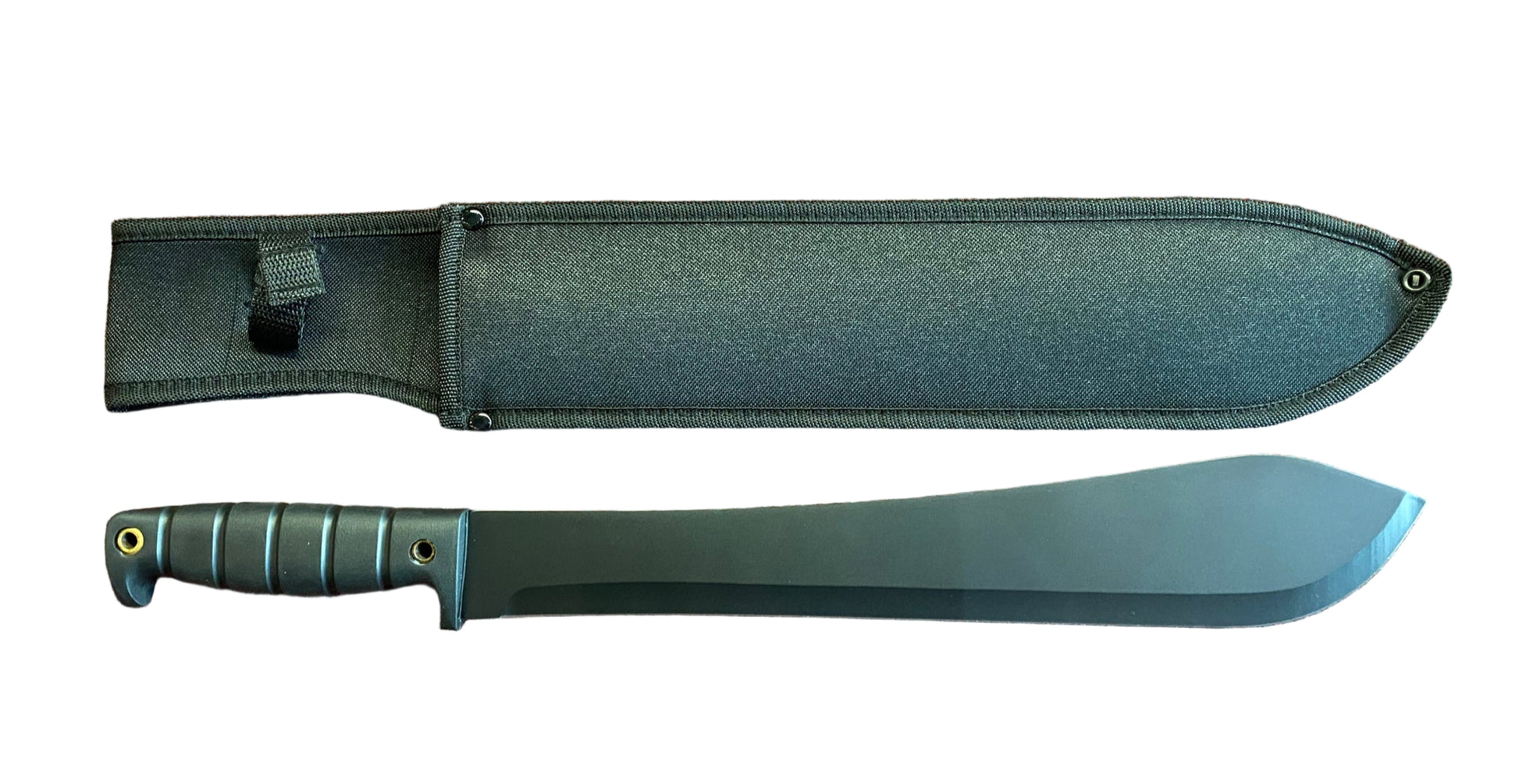 Machete with sheath on a white background
