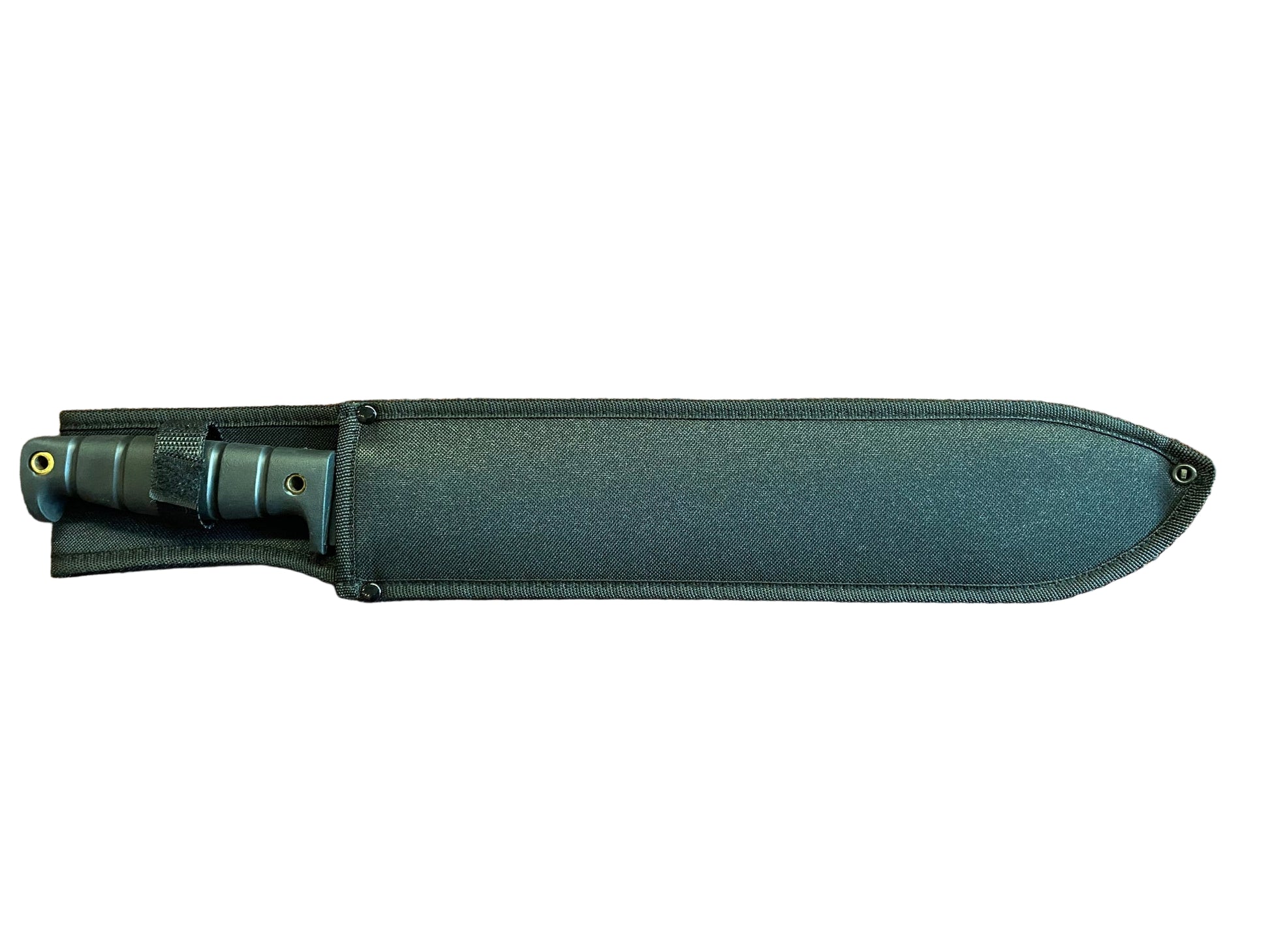 Knife with sheath on a white background