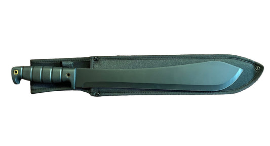 Knife with a sheath on a white background