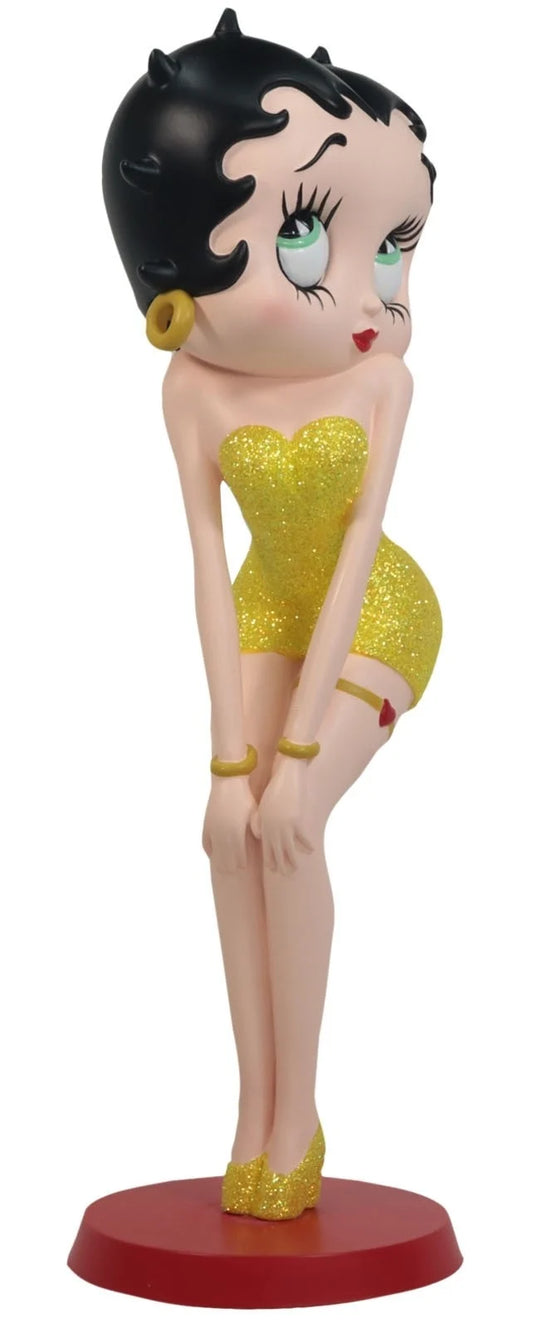 Betty Boop Figurine | Yellow Glitter | Classic Pose | PRE-ORDER