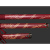 Three red swords with gold patterns on a dark background