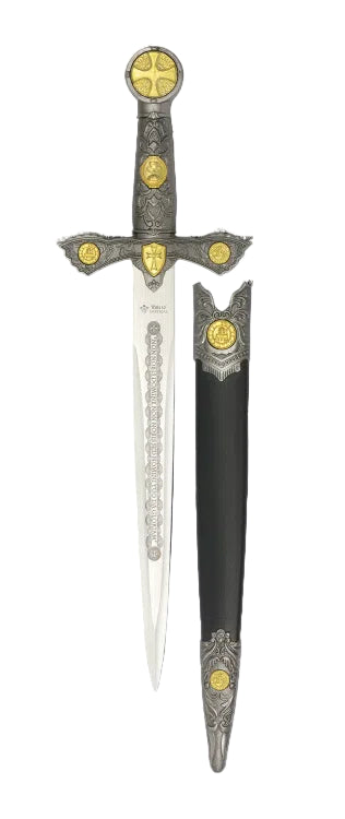 Silver & Gold Templar Dagger