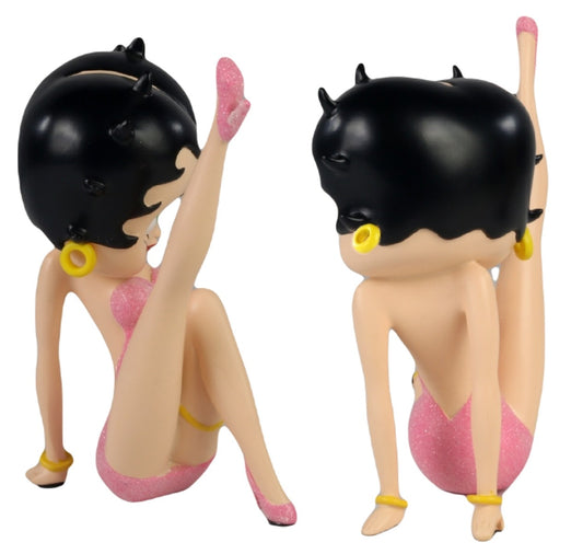 Betty Boop Figurine | Pink Glitter | Leg Up