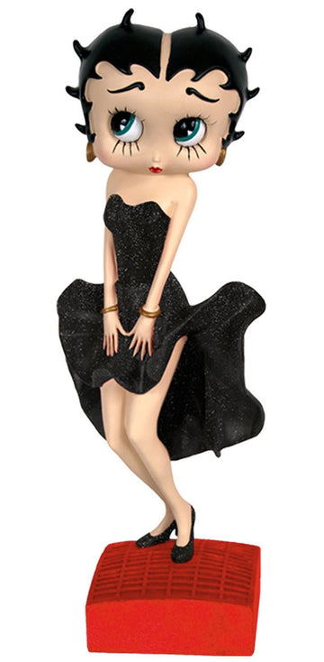 Betty Boop Posing Black Glitter Dress Figurine