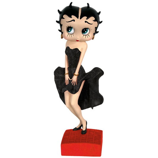 Betty Boop Posing Black Glitter Dress Figurine