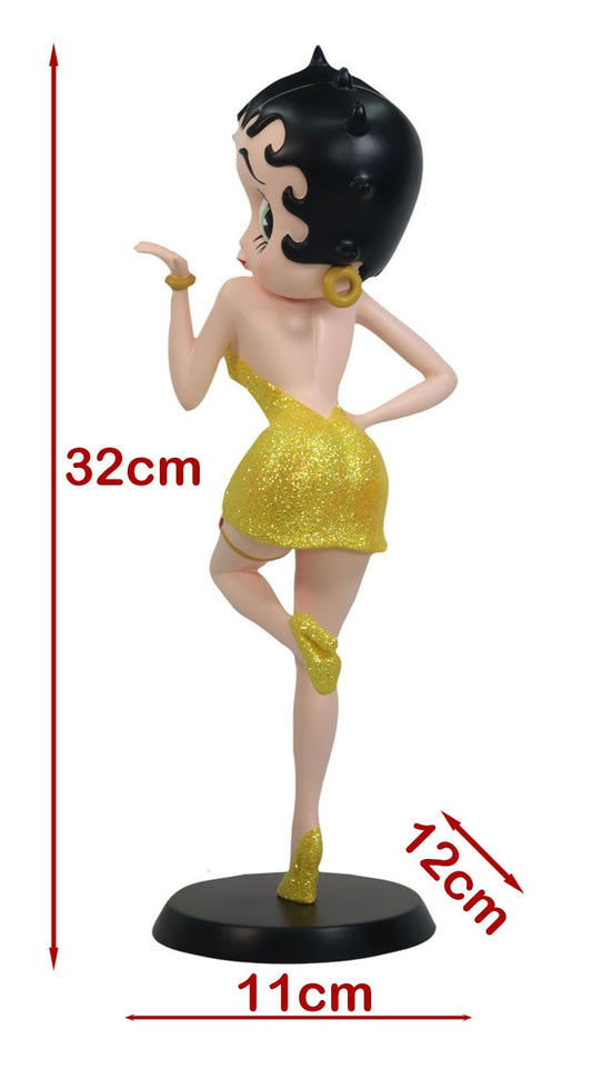 Betty Boop Figurine | Yellow Glitter | Blowing Kiss | PRE-ORDER