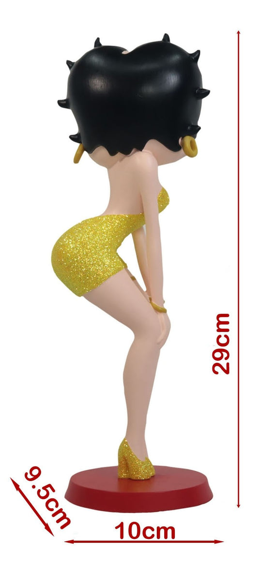 Betty Boop Figurine | Yellow Glitter | Classic Pose | PRE-ORDER