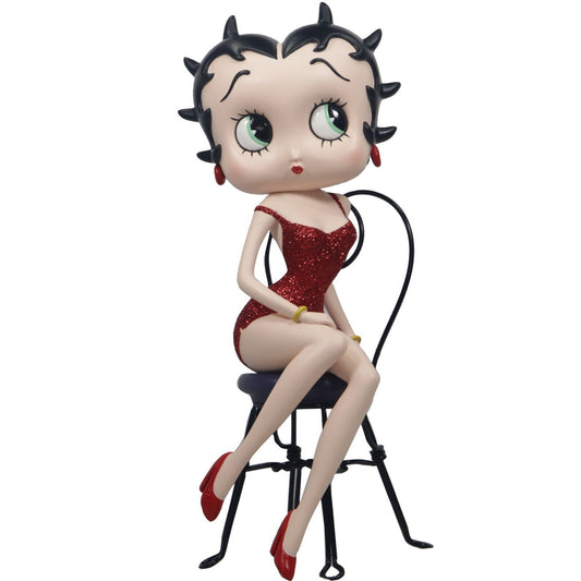Betty Boop Chair Red Glitter Dress Figurine