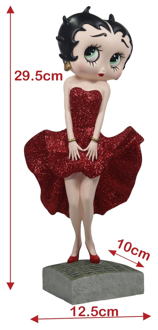 Betty Boop Figurine | Posing Red Glitter Dress NEW 2025 | Pre-Order