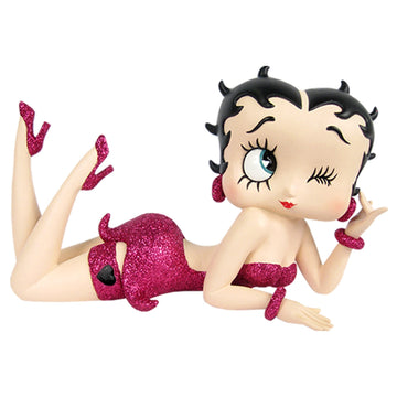 Betty Boop Pink Fuchsia Lying Down Figurine