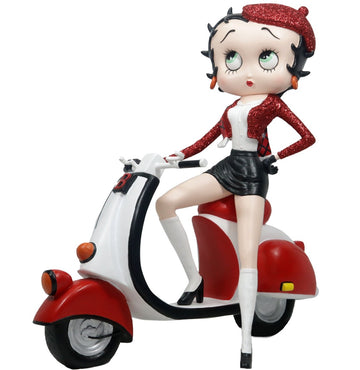 Betty Boop Figurine | Scooter Red Glitter NEW 2025