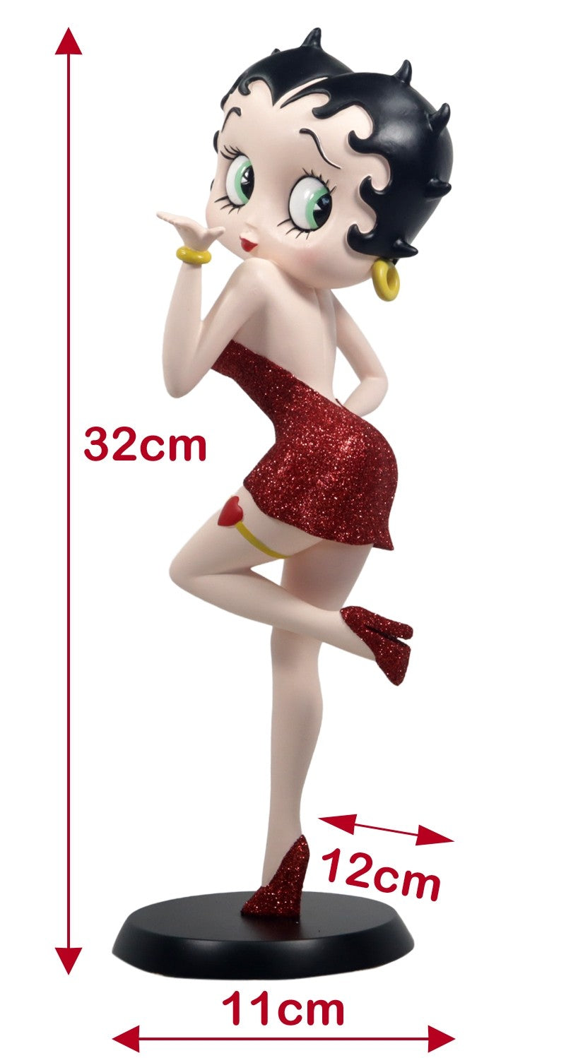 Betty Boop Red Glitter Dress Blowing Kiss Figurine – Ancient Warrior