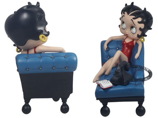 Betty Boop On Blue Chaise Lounge Figurine