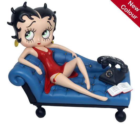 Betty Boop On Blue Chaise Lounge Figurine