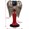 Betty Angel in Red Robe with Antique Gold Wings Figurine