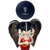 Betty Angel in Red Robe with Antique Gold Wings Figurine
