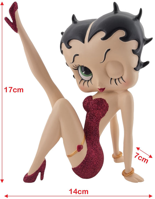 Betty Boop Figurine | Posing Black Glitter Dress NEW 2025