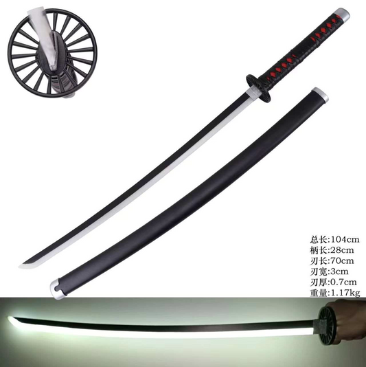 Tanjiro Kamado Nichirin | Demon Slayer | Metal | Light Up | Katana Sword