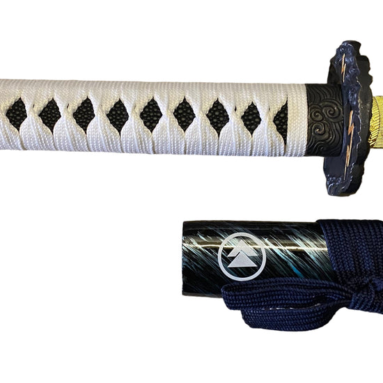 Sword with sheath on a white background