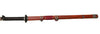 Red sword with a black blade on a white background
