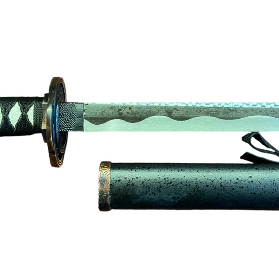 Sword with sheath on a white background