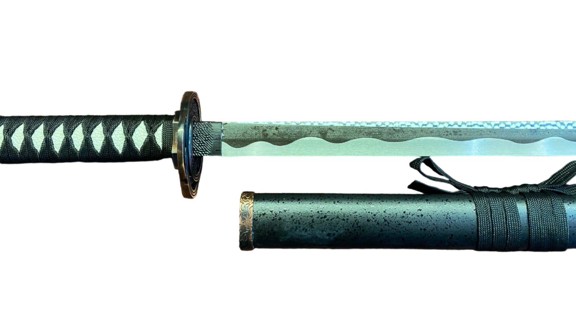 Sword with sheath on a white background