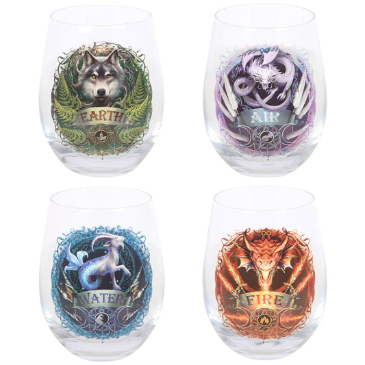Elemental Wine Glasses (Anne Stokes) (AW49)