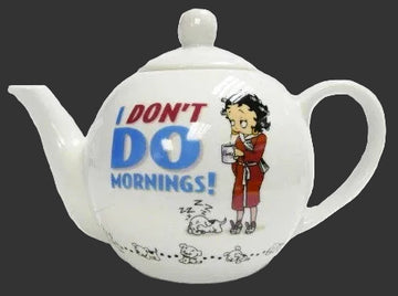 I Don't Do Mornings Betty Boop Teapot