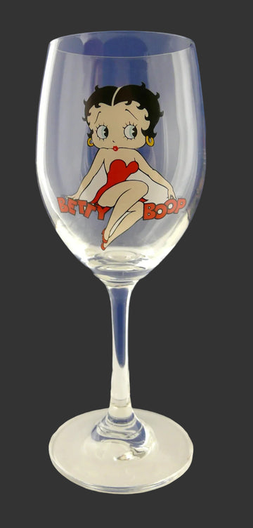 Sitting on Name Betty Boop Glass