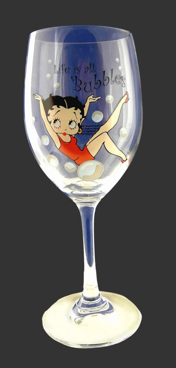 Life's all Bubbles Betty Boop Glass