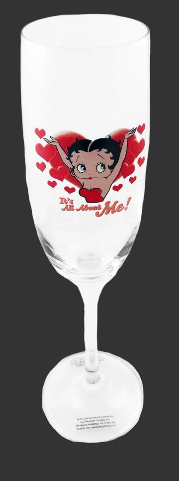 All About Me Betty Boop Flute Glass