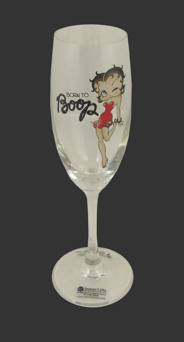 Born To Boop Betty Boop Flute Glass