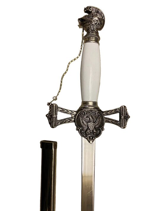 Knights of St John Silver White Masons Sword