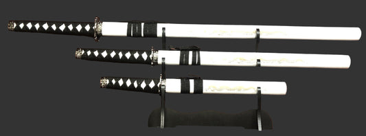 Golden Dragon (White) Samurai Sword