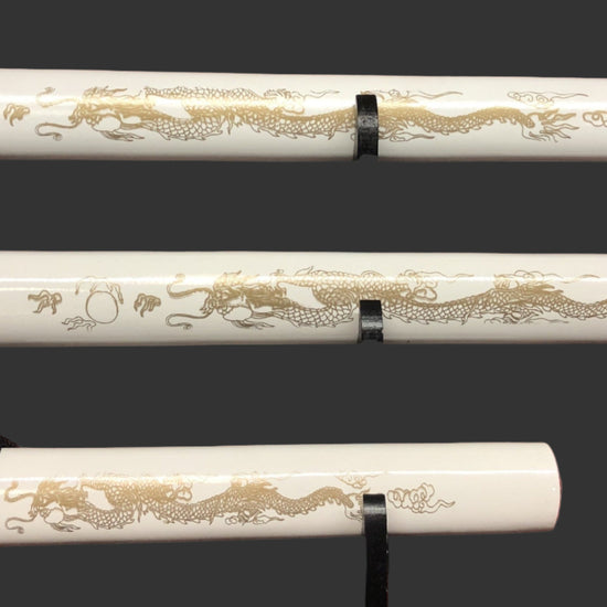 Golden Dragon (White) Samurai Sword